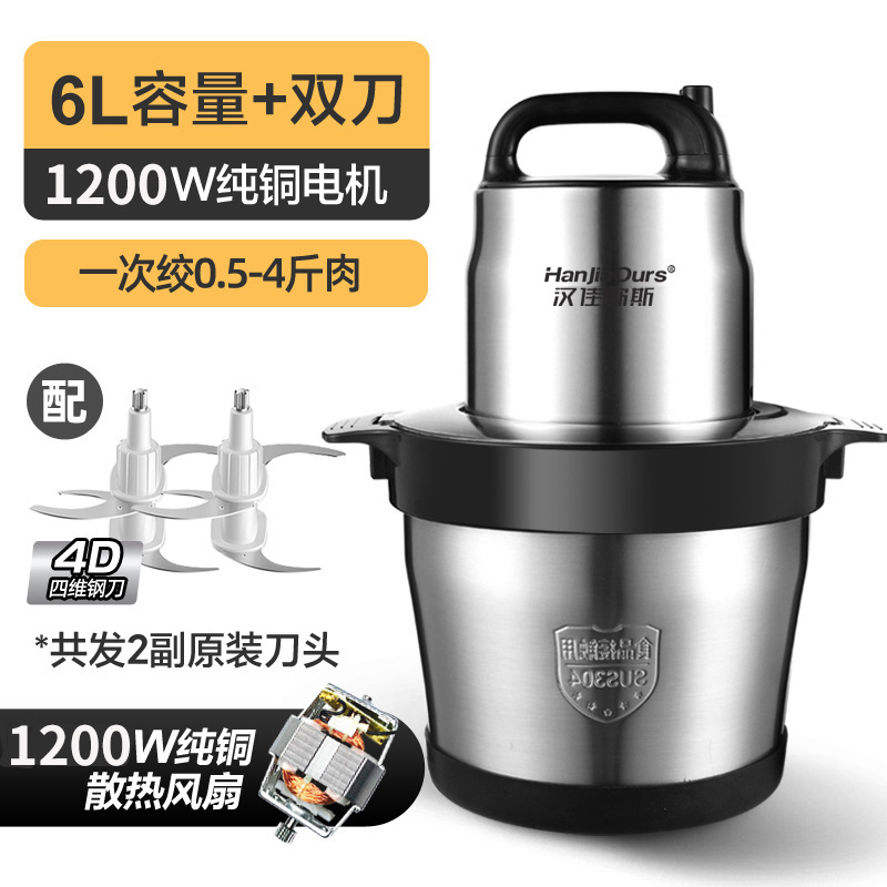 绞肉机搅拌机一体2024新款家用电动多功能全自动1大容量料理机304详情9