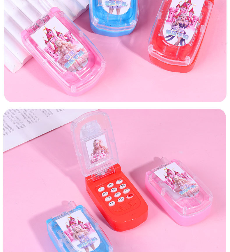 公主音乐灯光翻盖手机创意儿童电话玩具仿真益智早教地摊玩具详情13