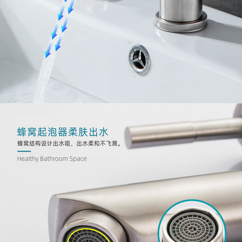 批发不锈钢面盆水龙头欧式烤漆洗手盆浴室柜冷热水暖卫浴面盆龙头详情10