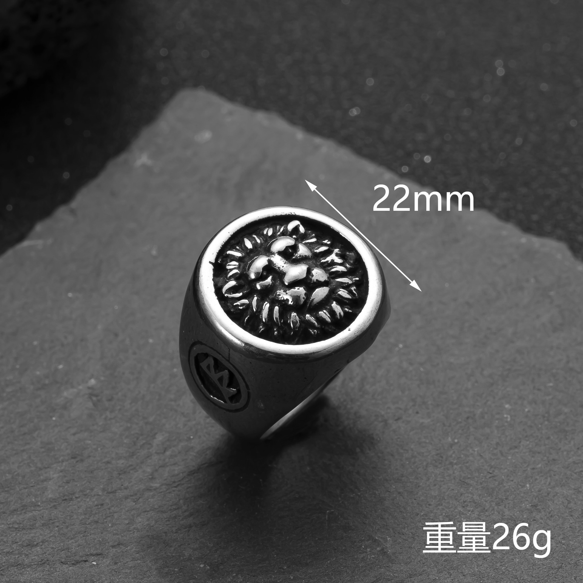 欧美跨境不锈钢戒指铸造十字架男士戒指嘻哈复古钛钢饰品批发厂家详情11