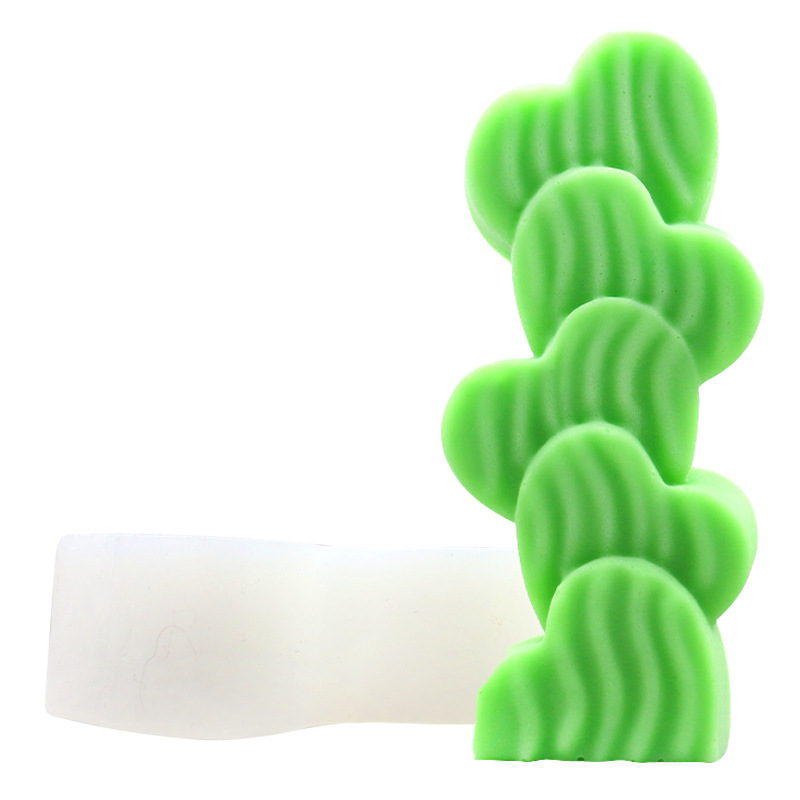 Wholesale cactus resin decoration DIY car aroma diffuser mold food-grade silicone candle mold in stock pic 5