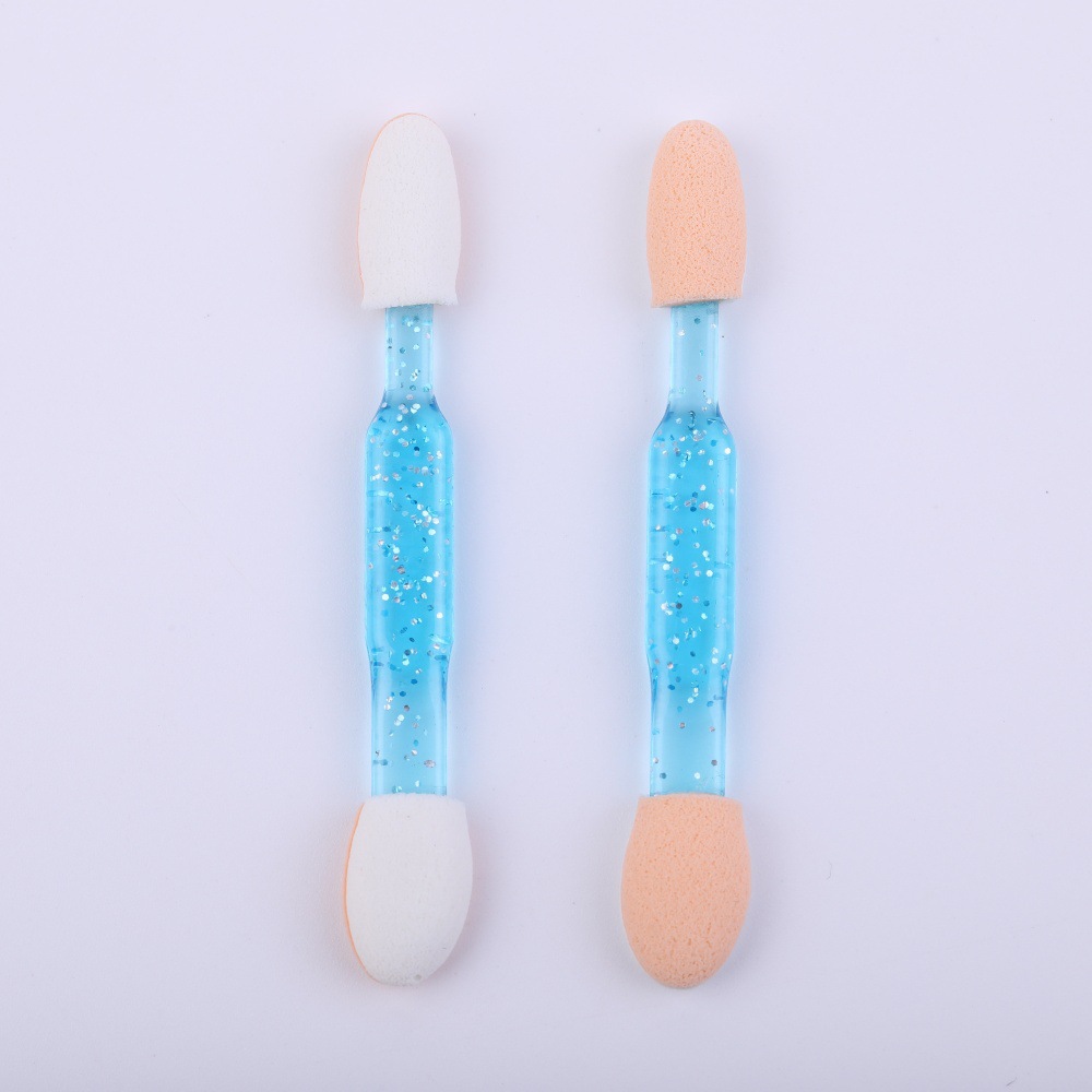 一次性眼影棒乳胶彩葱粉杆双头迷你眼影刷便携黑色美妆工具批发详情7