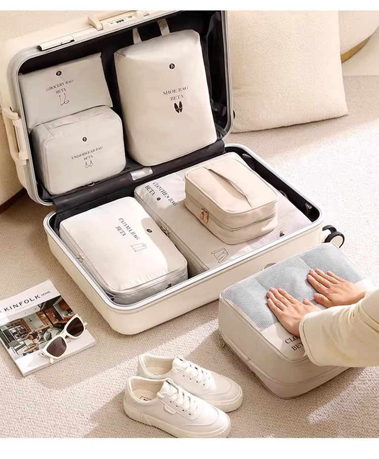 旅行压缩收纳袋六件套装衣服整理打包袋旅游行李箱衣物内衣收纳包详情22