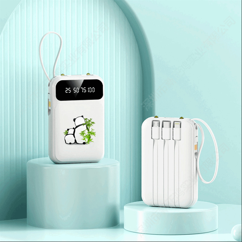 Wholesale fast-charging power banks with 3c certification, 20,000 mah large-capacity mini power banks with cables, custom patterns pic 3