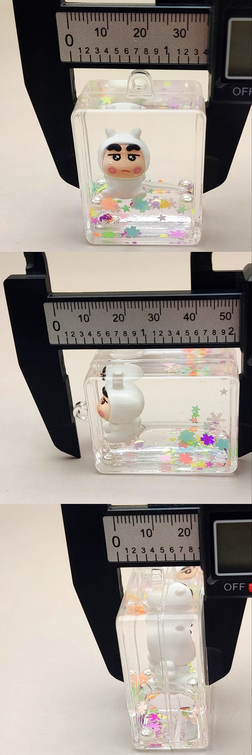 创意亚克力入油流沙瓶卡通系列钥匙扣汽车配饰桌面摆件饰品详情12