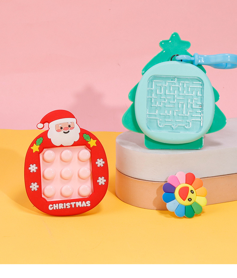 Christmas series maze game machine, Santa Claus keychain bag pendant, educational and stress-relieving toys, cross-border wholesale, stress-relieving toys pic 11