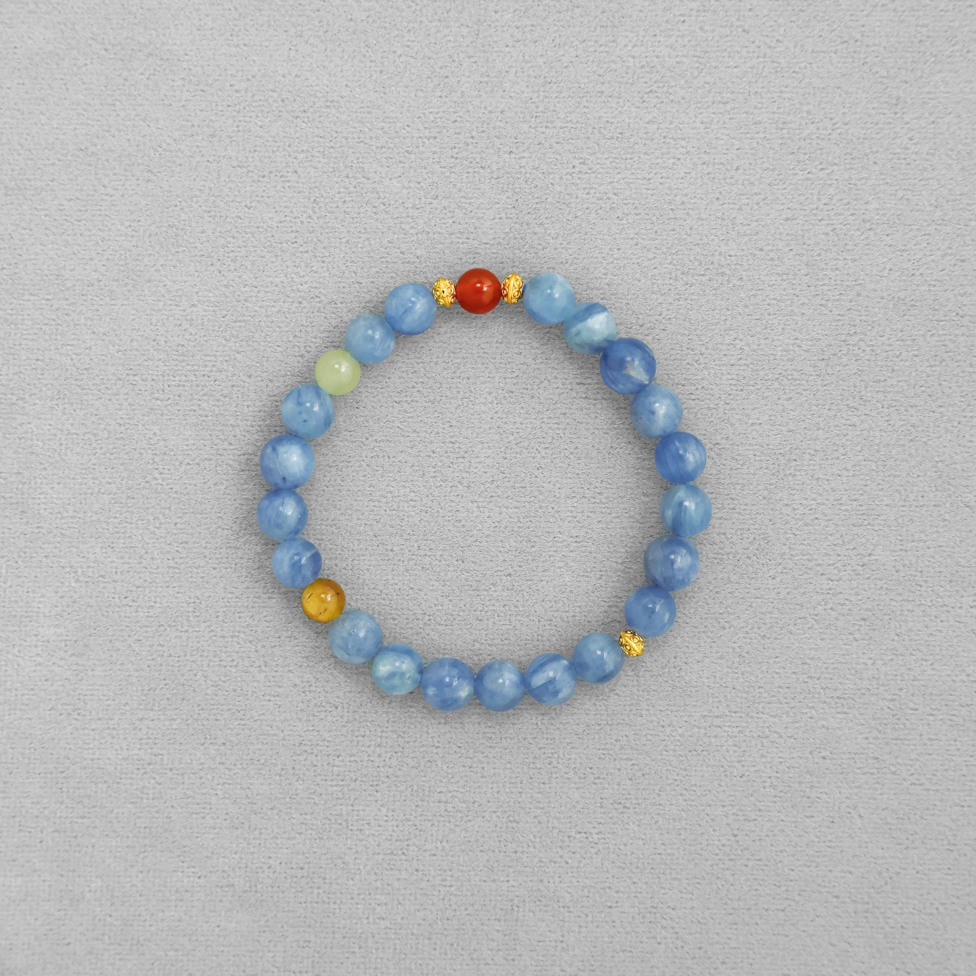 GREEN家晴川蓝晶石手链 新中式天然石国风百搭虎眼石手链手串手链详情4