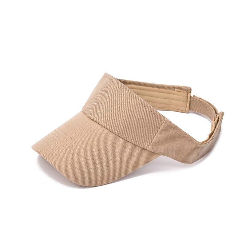 2022 New outdoor outing solid color versatile breathable top cap Simple and casual no-top cotton and linen sun hat pic 23