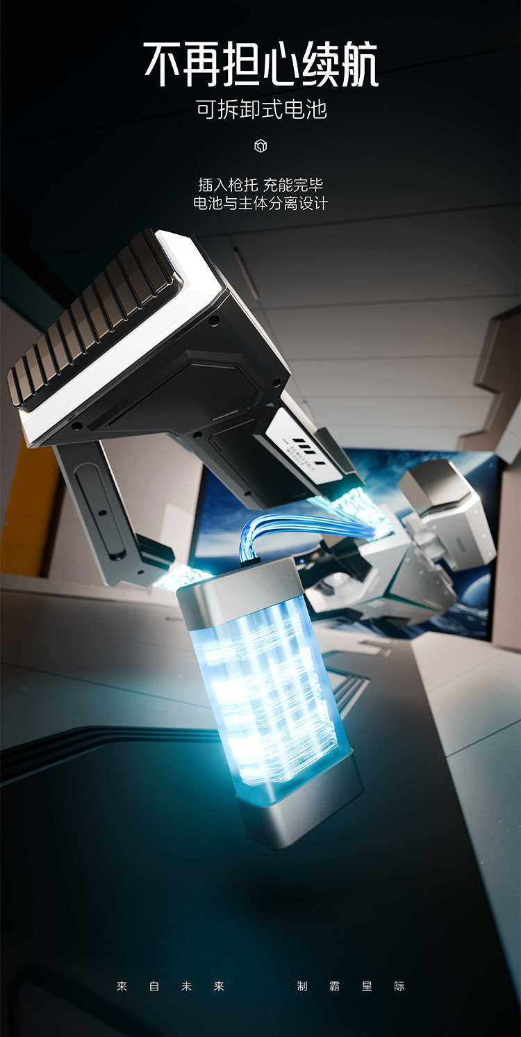 跨境连发电动水枪手自一体脉冲玩具水枪全自动高压抽水儿童水枪详情4