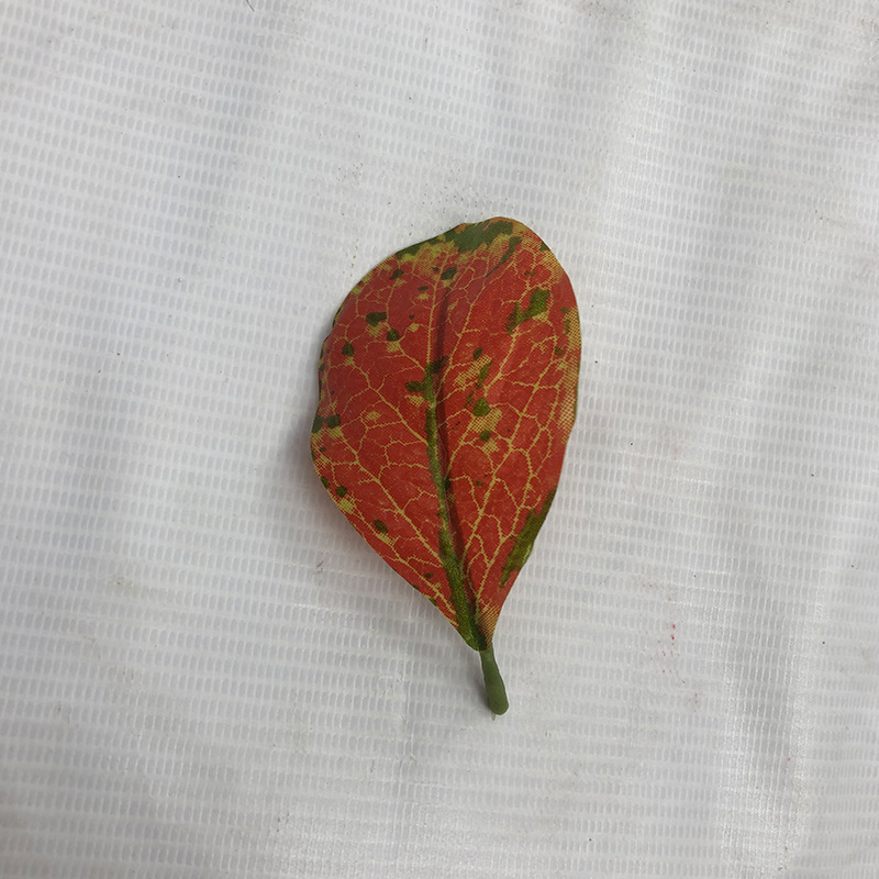 仿真柿子树叶假树枝大型植物装饰叶子室内外彩色柿子叶工程用道具详情8