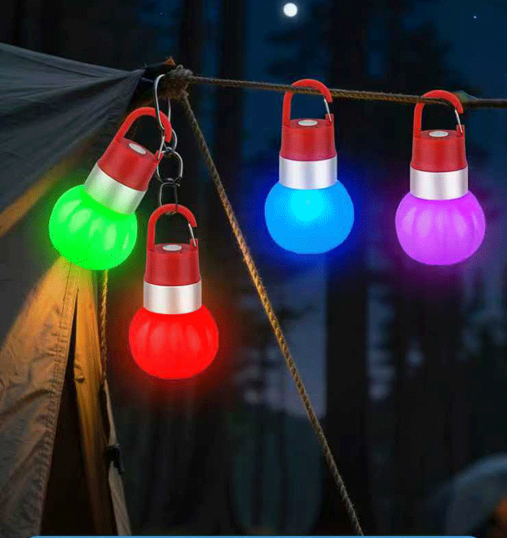 Outdoor mini bottle cap camping light, RGB colorful atmosphere light, rechargeable and hanging campsite tent new night light pic 2
