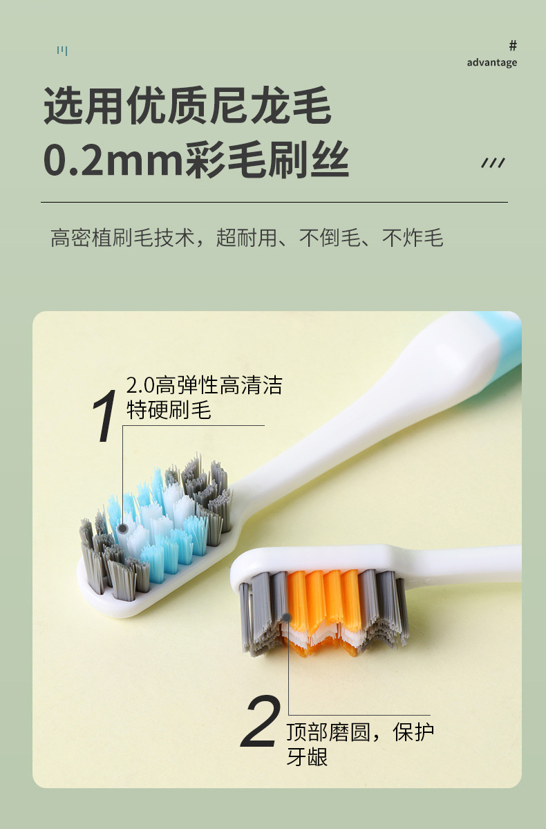 牙刷批发 硬毛交叉刷毛男士去烟渍成人家用独立包装跨境电商货源详情7