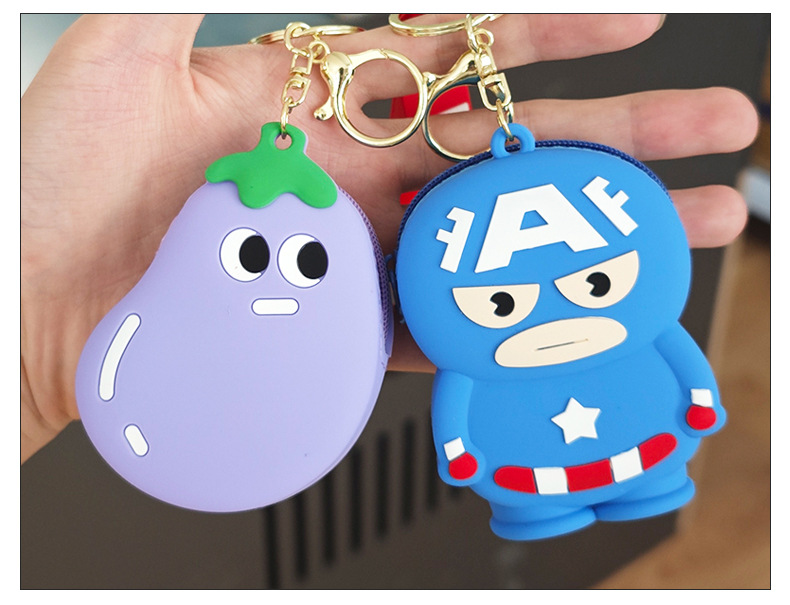 跨境新款卡通硅胶零钱钥匙扣耳机收纳包 硅胶数据线小包包现货批详情4