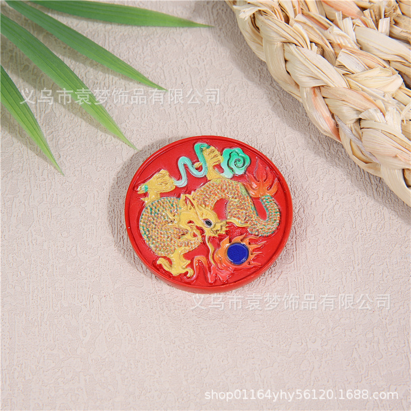 红砂彩绘唐卡葫芦吊坠批发朱砂水飞砂小狐狸狐仙平安扣项饰吊挂件详情1