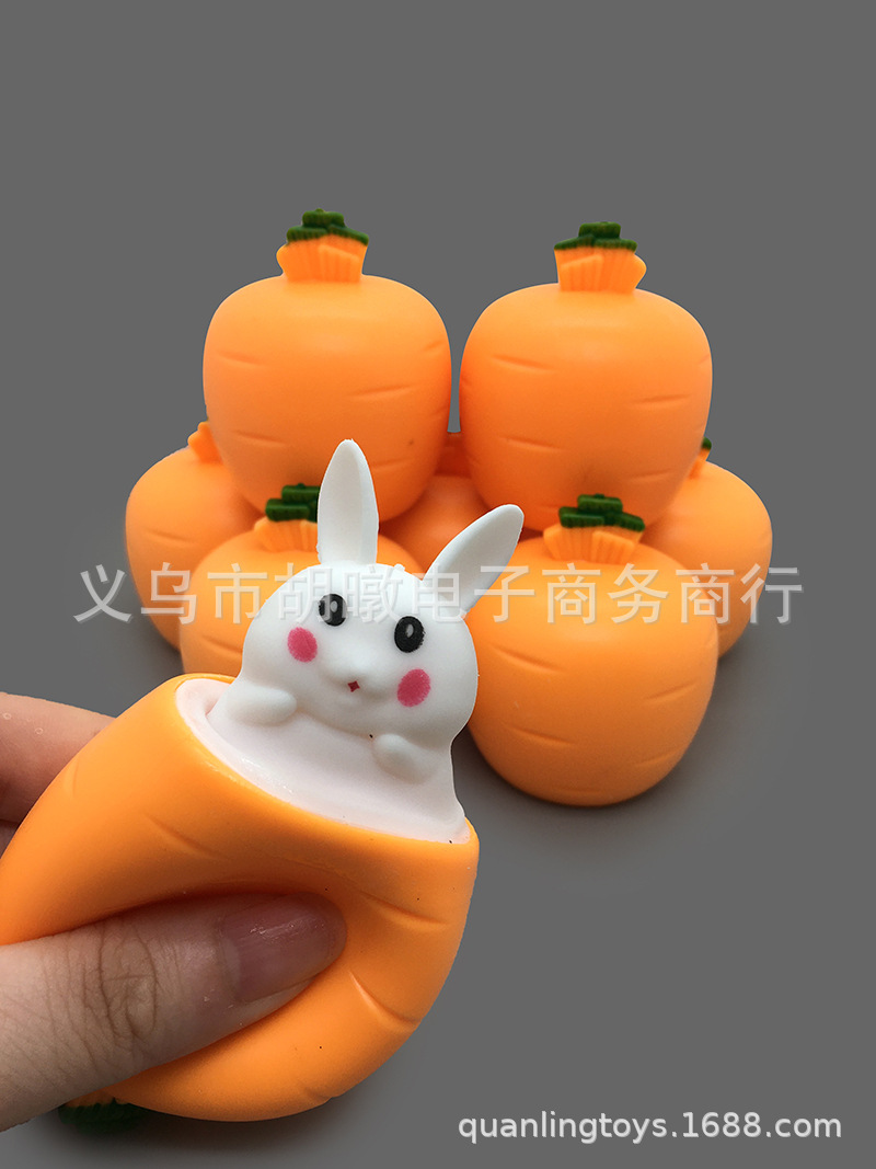 Creative pranks, cute pets, stress-relieving rabbits and squirrels, pinching fun stress-relieving balls, stress-relieving and venting radishes wholesale pic 2
