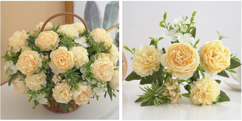 仿真花茶苞牡丹玫瑰多款绢花装饰家居婚庆花艺园配材配景摄影道具详情37