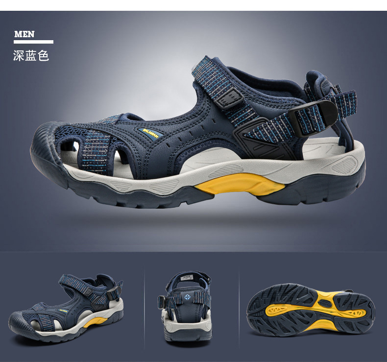 跨境外贸 情侣款 户外凉鞋男女沙滩鞋防滑登山徒步鞋男包头运动鞋详情41
