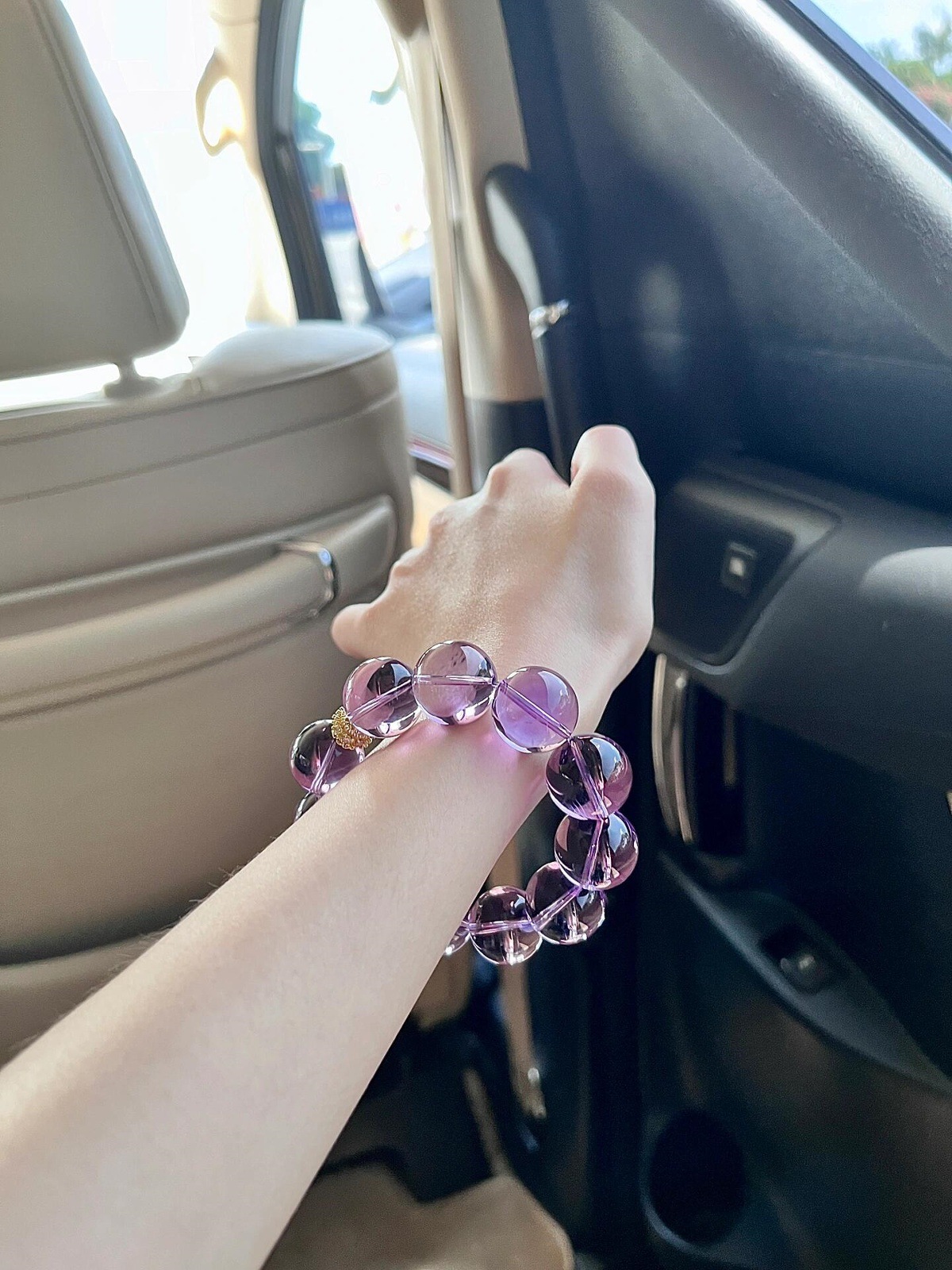 毕业收藏级全净体天然巴西紫水晶手链女高品质冰透梦幻紫水晶手饰详情3