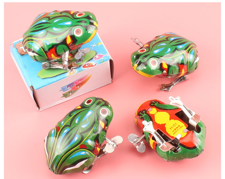 铁皮青蛙 怀旧发条玩具 宝宝玩具 上链铁皮青蛙 经典铁皮青蛙批发详情4