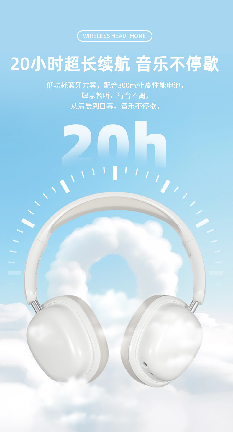 Cross-border new bestseller wireless headphones, Bluetooth gaming headphones, high-battery brand headsets, factory wholesale pic 16