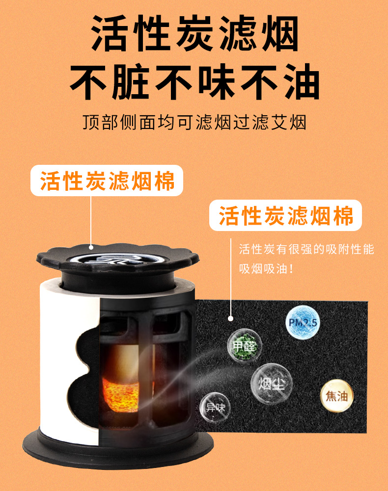 Smokeless gourd portable anti-scalding moxibustion box, full-body universal moxa stick hanging moxibustion cup, substitute moxibustion cup pic 6