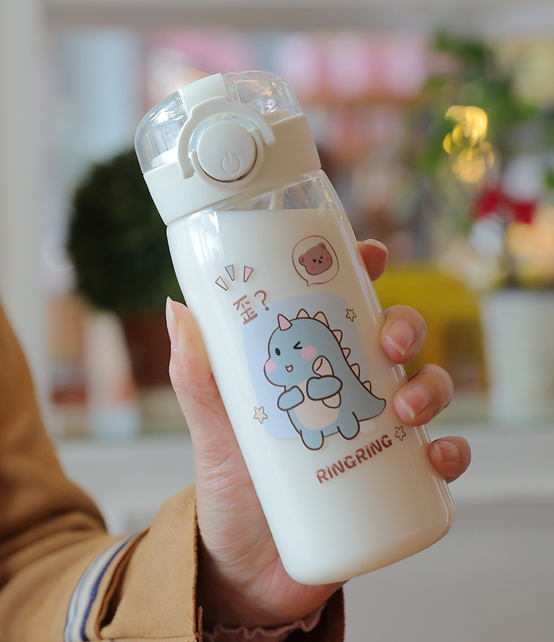 可爱高颜值塑料水杯儿童便携弹跳吸管学生户外运动随手杯日用百货详情23