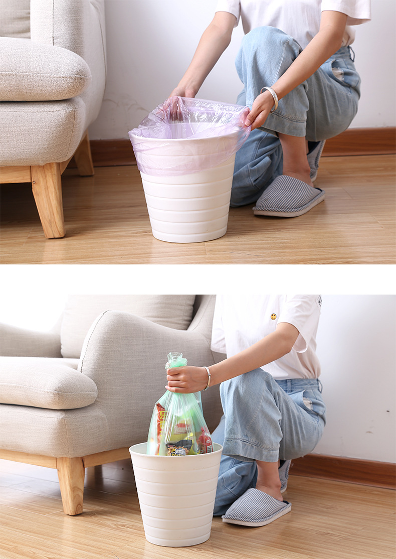 1919 Reinforced garbage bags, new material, colored kitchen and bathroom household breakable plastic bags, 5 rolls, 100 pieces each pic 6