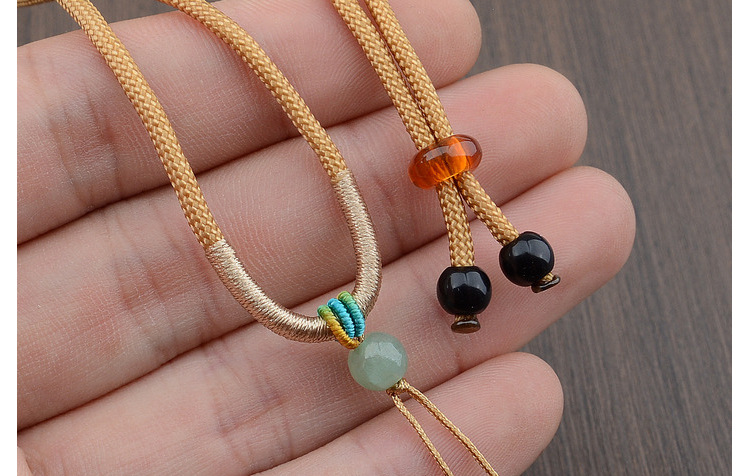 Exquisitely hand-woven pendant rope, hand-wound rainbow necklace rope, jade small round rope, Dongling jade neck pendant rope pic 13