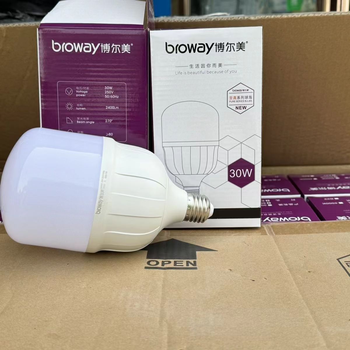 Bormei led bulb bulb E27 screw socket white light column lamp bulb lamp Energy-saving Lamp Zhizhen series High power pic 6