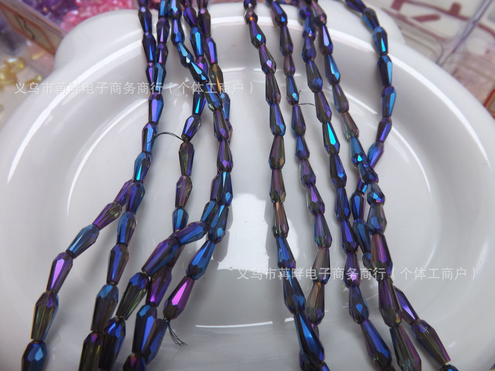 4mm*9mm长水滴人鱼泪晶晶diy水晶饰品配件玻璃珠子长水滴晶晶配件详情36
