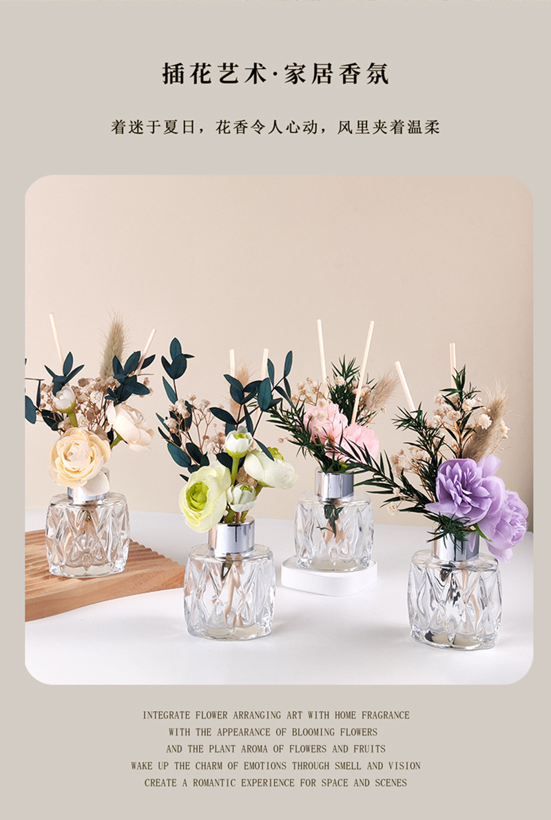 Nordic ins dried flower aromatherapy ornaments, flameless aromatherapy, home aromatherapy, indoor fragrance ornaments, essential oil rattan pic 5