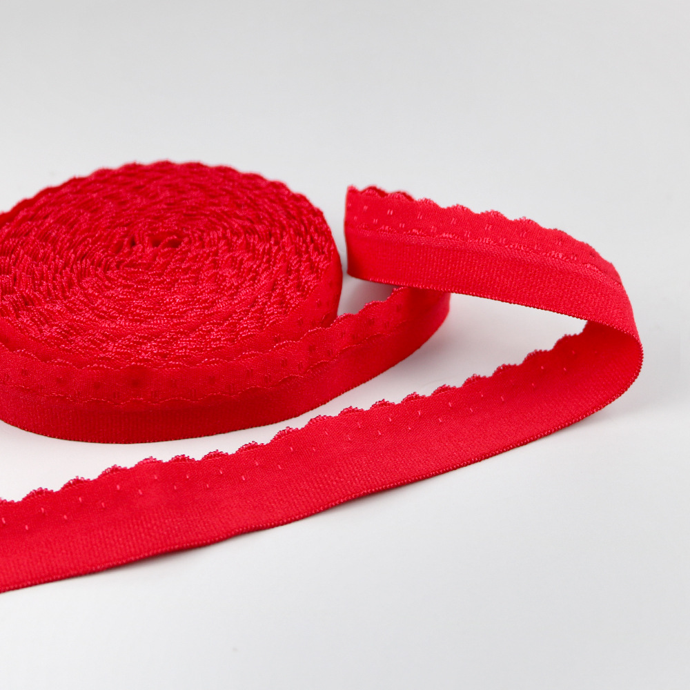 Factory direct sales of 2.0 nylon-edged twill band folding crown smooth elastic folded elastic band pic 2