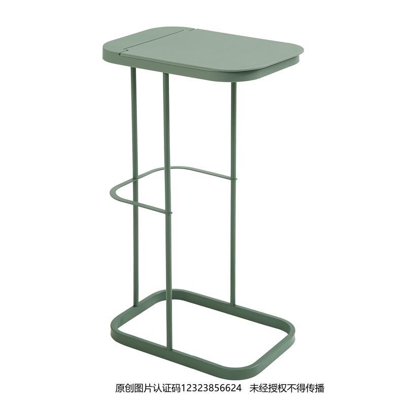 韩式品质潮流家用透明分类垃圾架大号翻盖垃圾桶金属垃圾袋置物架详情9