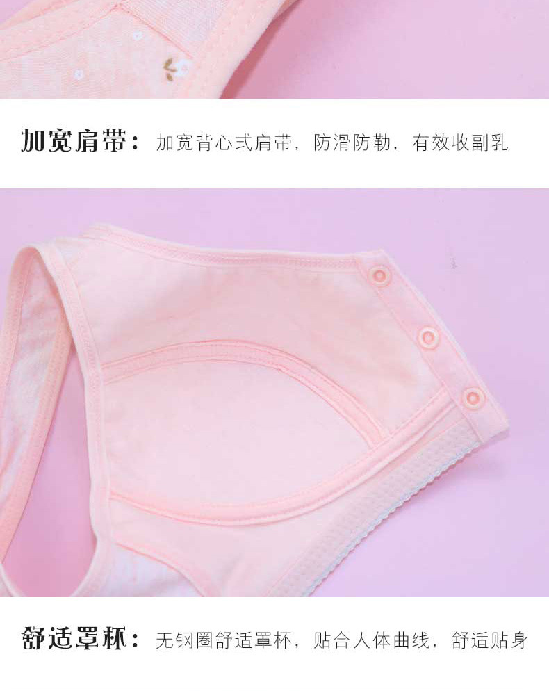 新款光面前扣女内衣薄款妈妈软棉女士背心式中老年无钢圈大码文胸详情35