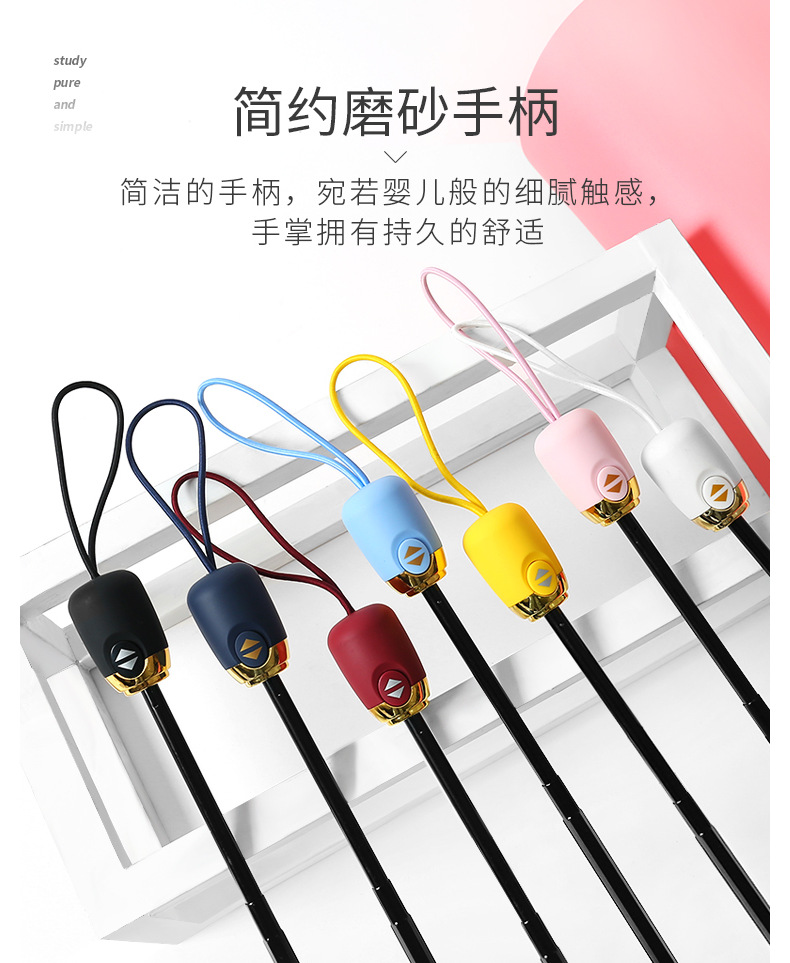 全自动雨伞晴雨两用黑胶太阳伞创意韩版女三折伞加印logo雨伞定制详情17