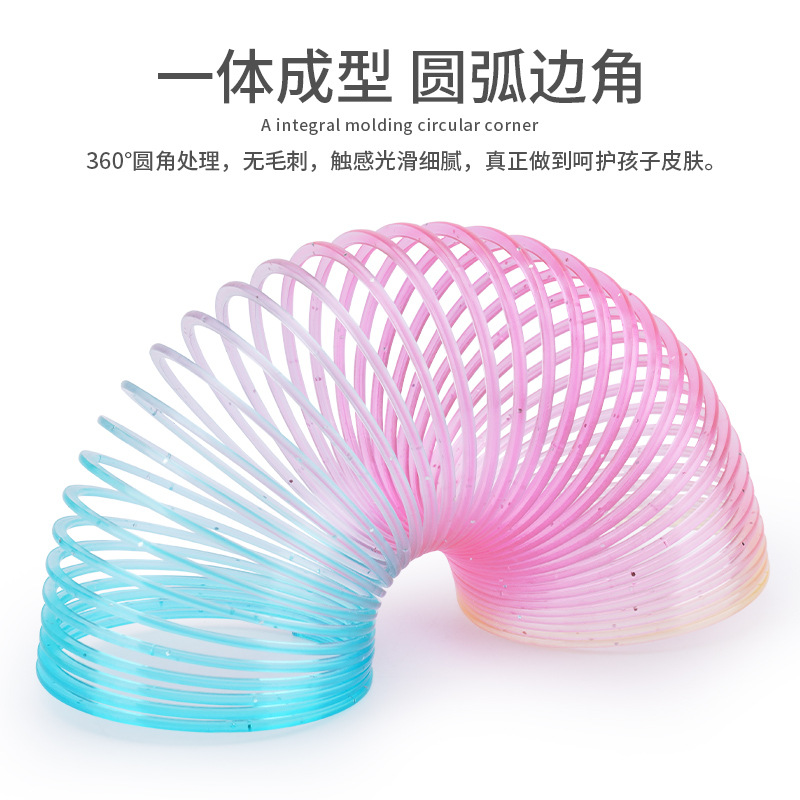 521A model small rainbow ring Spring ring Seven-color small magic hula hoop 5.2*5CM lantern plastic wholesale pic 15