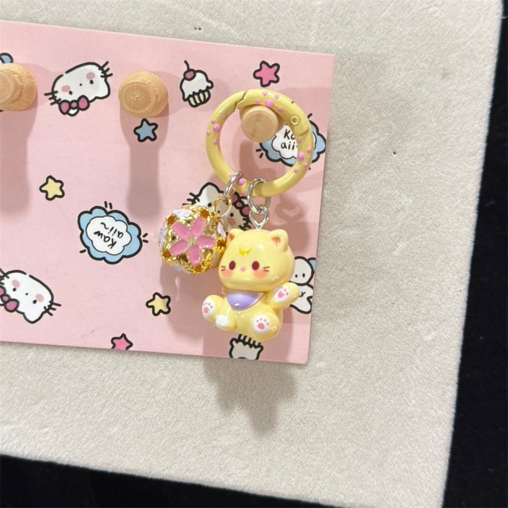 可爱猫咪铃铛钥匙扣少女包包配饰挂件甜美ins风钥匙环送闺蜜挂饰详情17