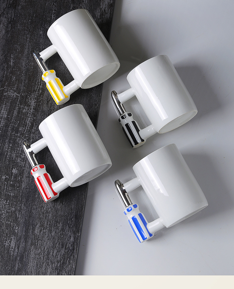 Creative ceramic tool cups, screwdriver handle cups, interesting and innovative cross-border exclusive festival gift boxes pic 12