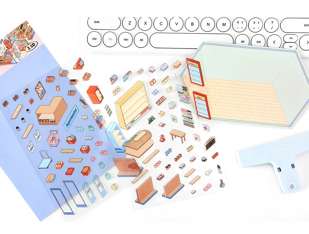 墨言PaperMore3D场景造景贴纸 小角落 学生DIY趣味装饰素材贴纸详情19