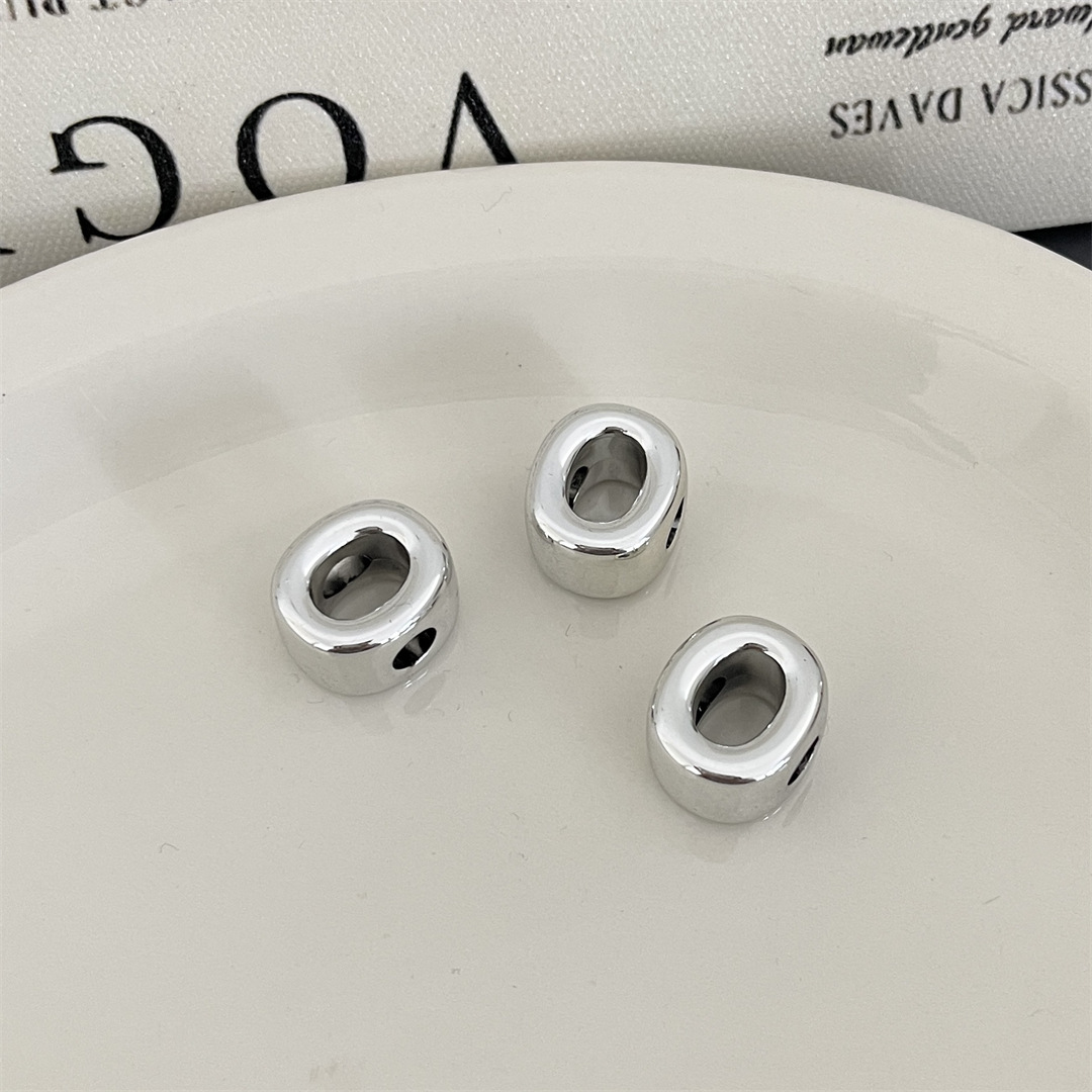 diy acrylic silver large-hole letter beads jewelry accessory package, hanging mobile phone chain accessory, stringing beads, scattering beads pic 20