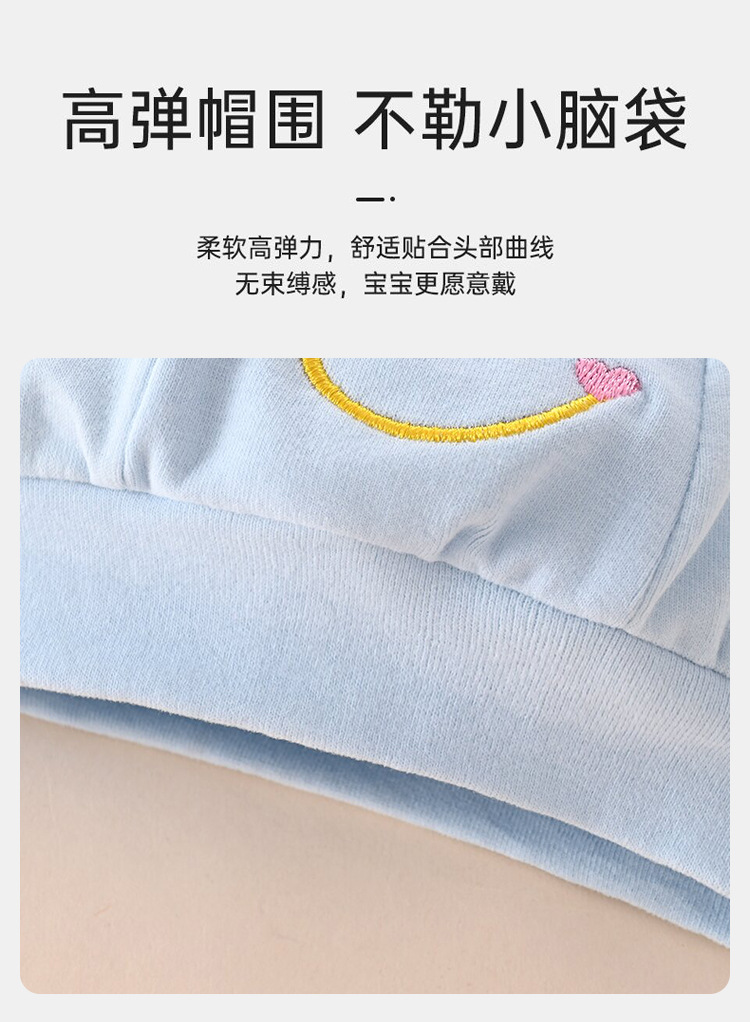 新款春秋季婴幼儿立体棉帽宝宝卡通可爱男女新生儿小胎帽儿童帽子详情5