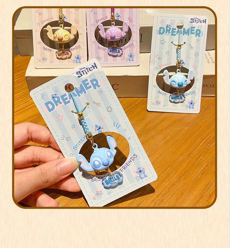 正版史迪奇水音铃钥匙扣挂件可爱卡通玩偶情侣书包时尚挂链小礼品详情18