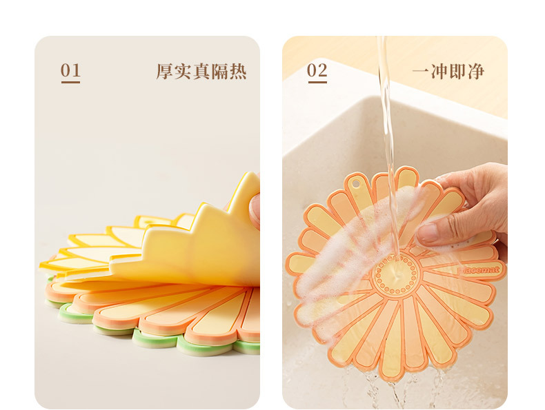 高颜值隔热垫软胶pvc餐桌隔热垫高级感碗垫耐高温防烫锅杯垫定制详情25