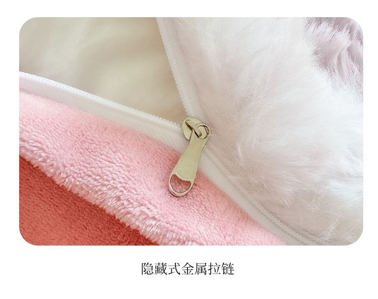 2025 Winter New rabbit-like plush four-piece set, high grammage double-sided plush and fleece warm bed sheet and duvet cover three-piece set pic 18