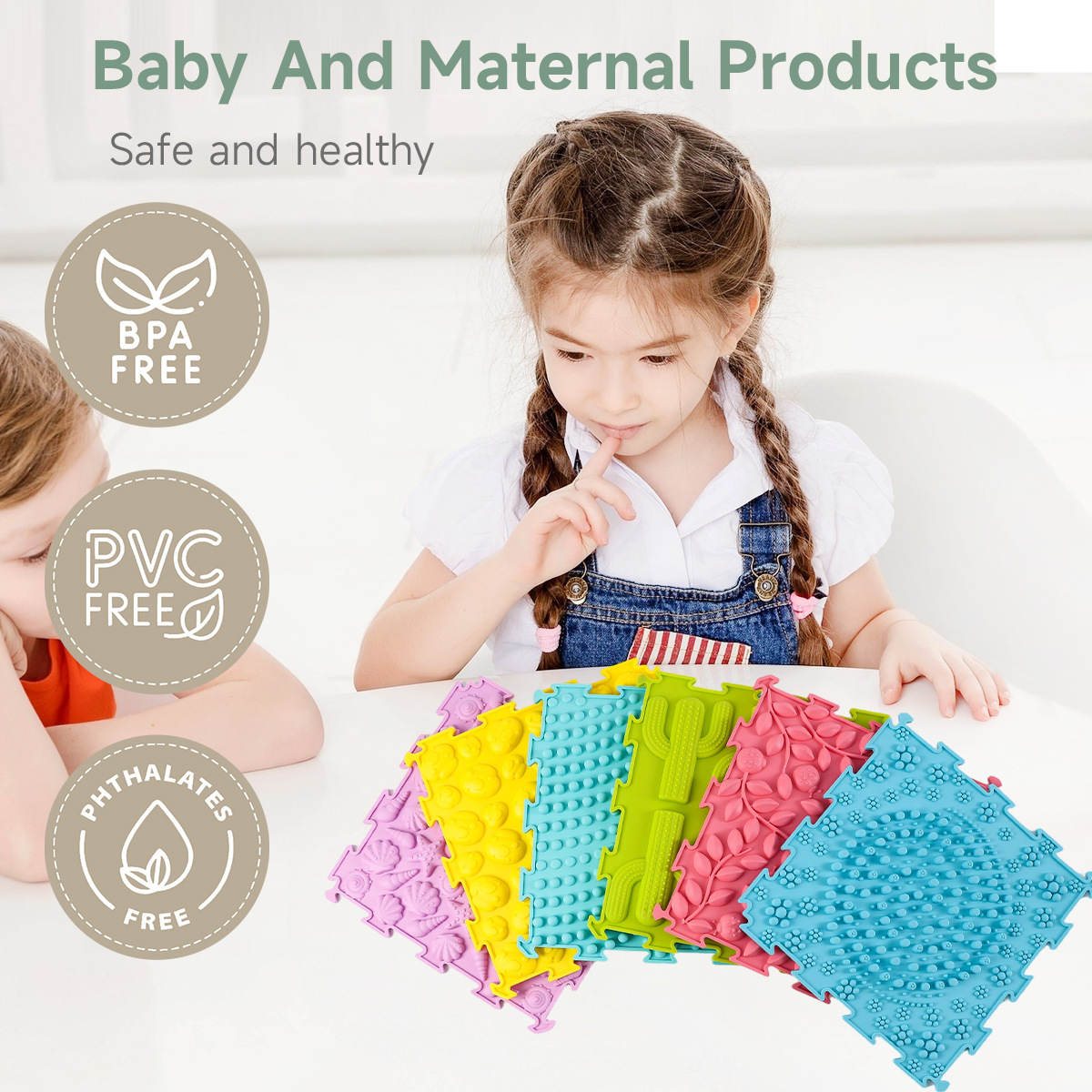 指压板儿童感统训练触觉脚底趾压板跨境家用户外软胶足底按摩垫详情4