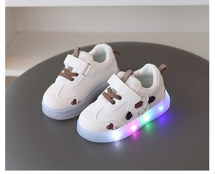 宝宝运动鞋步鞋亮灯春秋新款软底学防滑单鞋男童女童婴幼儿小童鞋详情12