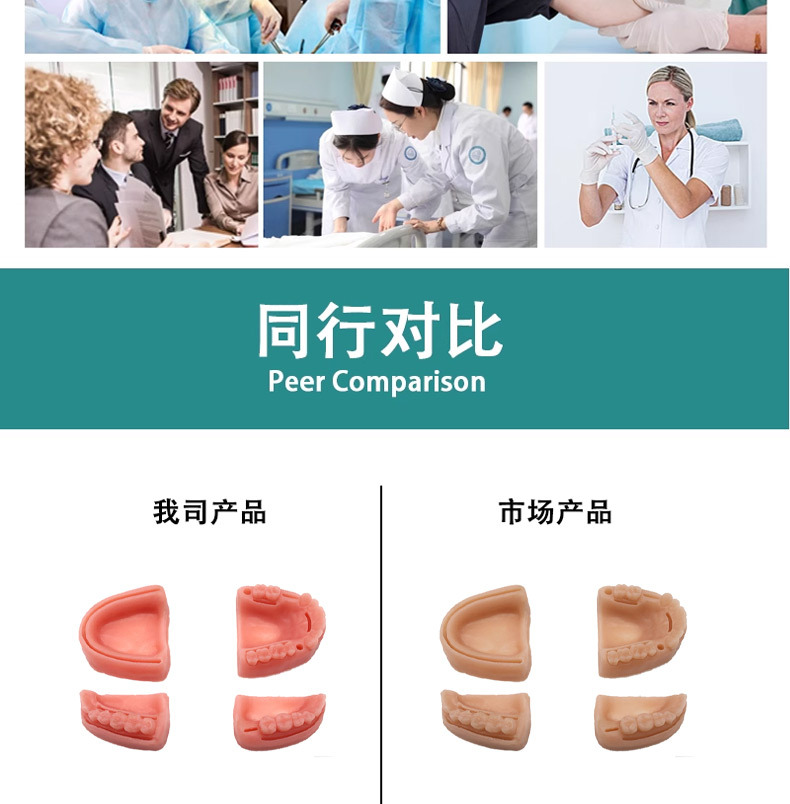 Dental suture set practice model, medical student supplies, suture needles, oral module, surgical training simulation combination set pic 9