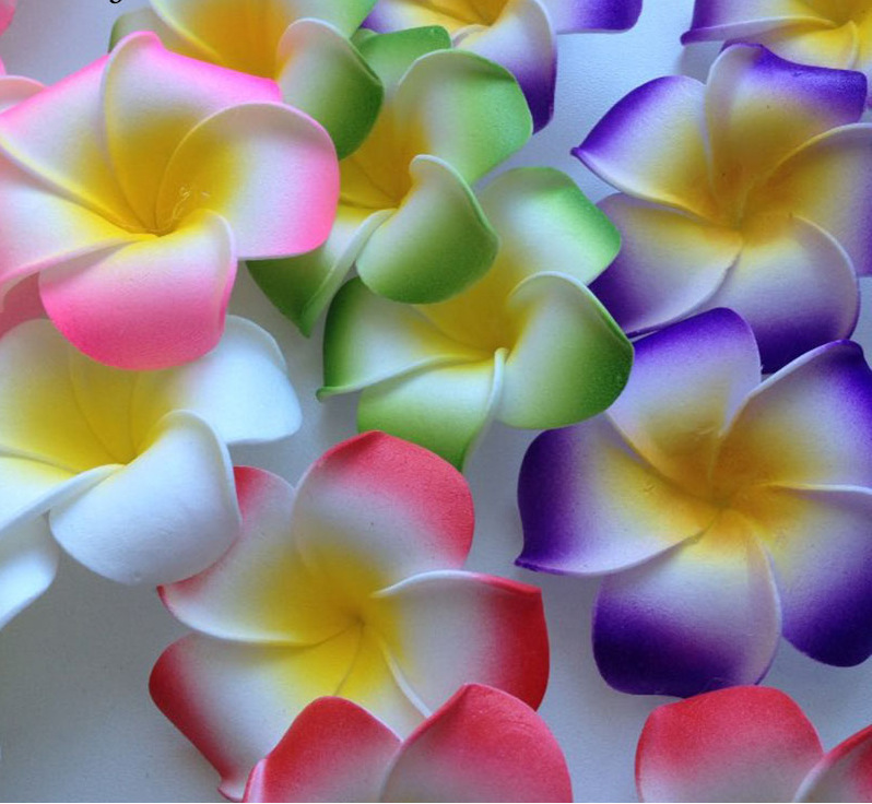 Colorful frangipani hair clips, headwear, flower hair accessories, seaside vacation simulation flower gift accessories, frangipani pic 2