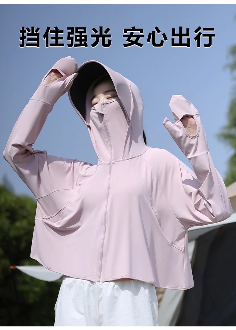 冰丝防晒衣女款2024新款夏季防紫外线UPF50+防晒服薄款防晒罩衫详情3