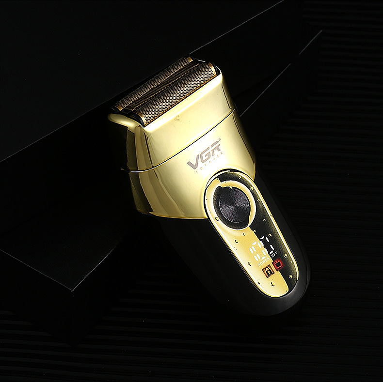 VGR383 Cross-border new LCD digital display retro razor IPX4 water-washable reciprocating razor Whitening device pic 9